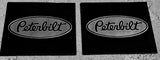 Front Fender Mud Flaps for Peterbilt 16x14 Black Silver Logo 3/8 Rubber MPS-1614