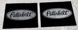 Front Fender Mud Flaps for Peterbilt 16x14 Black Silver Logo 3/8 Rubber MPS-1614