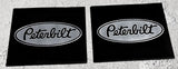Front Fender Mud Flaps for Peterbilt 16x14 Black Silver Logo 3/8 Rubber MPS-1614