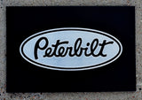 Front Fender Mud Flap For Peterbilt 18X12 Black Silver Logo Rubber MPS-1812-Pair