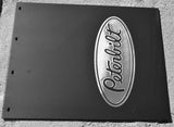 Mudflaps for Peterbilt 24" x 30" Black Silver 3/8 Thick Rubber Rib Back MPS-2430