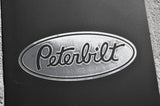 Mudflaps for Peterbilt 24" x 30" Black Silver 3/8 Thick Rubber Rib Back MPS-2430