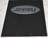 Mudflaps for Peterbilt 24" x 30" Black Silver 3/8 Thick Rubber Rib Back MPS-2430