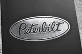 Mudflaps for Peterbilt 24" x 30" Black Silver 3/8 Thick Rubber Rib Back MPS-2430