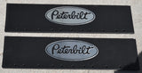 Quarter Fender Mud Flaps for Peterbilt 24x6 Black Silver Rubber 3/8 MPS2406 Pair