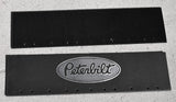 Quarter Fender Mud Flaps for Peterbilt 24x6 Black Silver Rubber 3/8 MPS2406 Pair