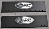 Quarter Fender Mud Flaps for Peterbilt 24x6 Black Silver Rubber 3/8 MPS2406 Pair