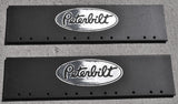 Quarter Fender Mud Flaps for Peterbilt 24x6 Black Silver Rubber 3/8 MPS2406 Pair