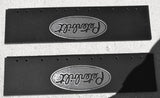 Quarter Fender Mud Flaps for Peterbilt 24x6 Black Silver Rubber 3/8 MPS2406 Pair