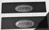 Quarter Fender Mud Flaps for Peterbilt 24x6 Black Silver Rubber 3/8 MPS2406 Pair
