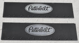 Quarter Fender Mud Flaps for Peterbilt 24x6 Black Silver Rubber 3/8 MPS2406 Pair