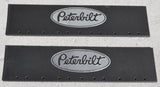 Quarter Fender Mud Flaps for Peterbilt 24x6 Black Silver Rubber 3/8 MPS2406 Pair