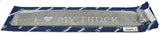 RW Mud Flap Plates "I LOVE MY TRUCK", 24" W  X 4 1/2" Tall 304 Stainless #N11412