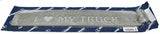 RW Mud Flap Plates "I LOVE MY TRUCK", 24" W  X 4 1/2" Tall 304 Stainless #N11412