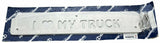 RW Mud Flap Plates "I LOVE MY TRUCK", 24" W  X 4 1/2" Tall 304 Stainless #N11412