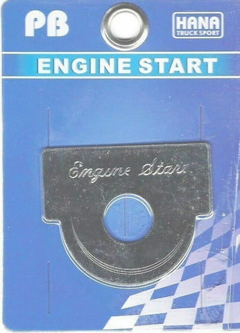 HTS Switch Plate for Peterbilt Engine Start Stainless Engraved #PB-2003