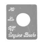 Toggle Switch Plate for Peterbilt Engine Brake Engraved HTS#PB-2026