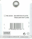 HTS Toggle Switch Plate Peterbilt Trailer Hot Line Stainless Engraved #PB-2038