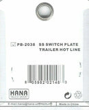 HTS Toggle Switch Plate Peterbilt Trailer Hot Line Stainless Engraved #PB-2038
