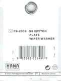Toggle Switch Plate for Peterbilt Wiper Washer Stainless Engraved #PB-2039