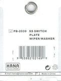 Toggle Switch Plate for Peterbilt Wiper Washer Stainless Engraved #PB-2039