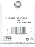 Toggle Switch Plate for Peterbilt Wiper Washer Stainless Engraved #PB-2039
