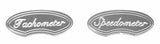 Gauge Emblems for Peterbilt Speedometer & Tachometer Stainless HTS PB-2046 Pair