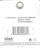 Gauge Emblems for Peterbilt Speedometer & Tachometer Stainless HTS PB-2046 Pair