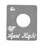 HTS Toggle Switch Plate for Peterbilt Spot Light Engraved #PB-2048