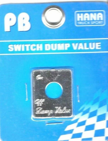 Toggle Switch Plate for Peterbilt Dump Valve Stainless Engraved HTS#PB-2054