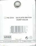 Toggle Switch Plate for Peterbilt Dump Valve Stainless Engraved HTS#PB-2054