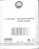 Toggle Switch Plate for Peterbilt Dump Valve Stainless Engraved HTS#PB-2054