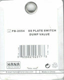 Toggle Switch Plate for Peterbilt Dump Valve Stainless Engraved HTS#PB-2054