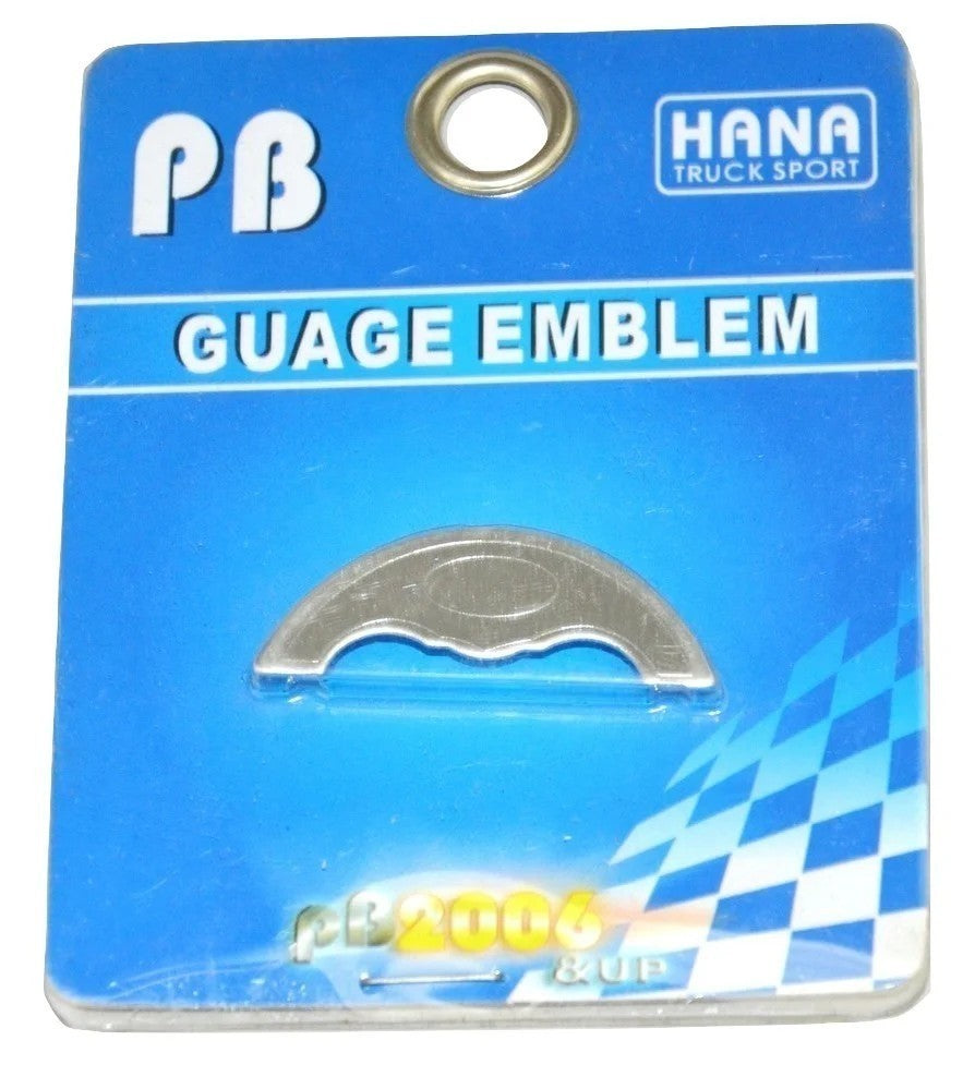 Gauge Emblem Blank for 2006 & up Peterbilt Stainless Etched No Cutout #PB-2055