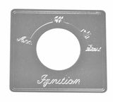 HTS Toggle Switch Plate for 2006+ Peterbilt Ignition Stainless Engraved #PB-2057