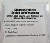Clearance Marker Light 6"x2" Sealed Amber Rectangular 1 Wire RP-21002A Each