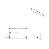 Rear Mudflap Plates/Weights 24" X 4" -(3) Stud Mount Chrome UP#10411 Pair