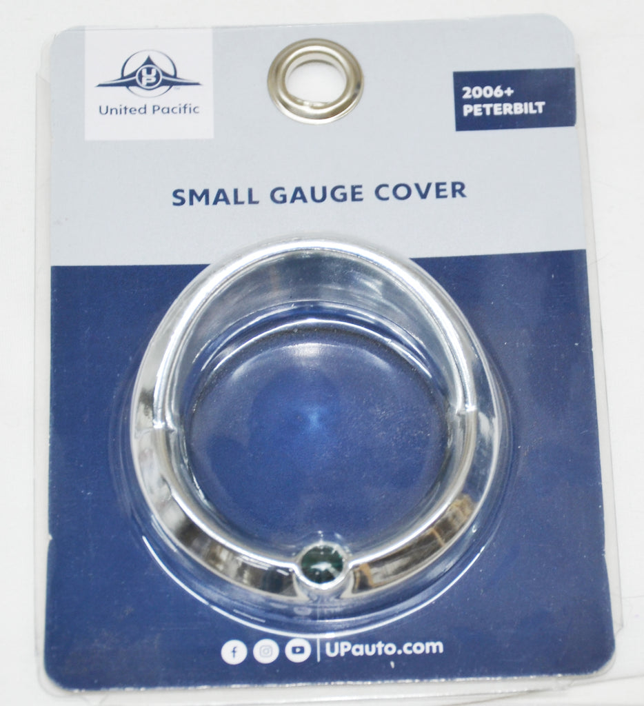 UP Small Gauge Cover for Peterbilt 2006 & up Chrome Visor Green Jewel #40682 Ea.