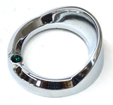 UP Small Gauge Cover for Peterbilt 2006 & up Chrome Visor Green Jewel #40682 Ea.