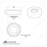 Face Nut Covers for 3/4" Kenworth Toggle Switch Nuts 1/4" Depth UP40891-6 Pack