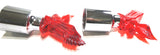 Bumper Guide Tops for 1” Poles/Sticks Eagle Red Chrome Plastic GG#86090 Set of 2