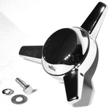 Right Hand Hub Cap Spinner 3 Straight Bar Chrome Plastic 1 Bolt GG#90312 Each