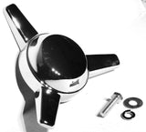 Right Hand Hub Cap Spinner 3 Straight Bar Chrome Plastic 1 Bolt GG#90312 Each