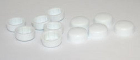 Hex Head Bolt Nut Cover for 9/16" Wrench or Socket White PD#9/16-100 Set of 10