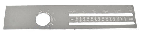 A/C Heater Slider Plate for Freightliner Classic & Fld 1 Hole Stainless GG#68404