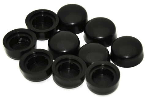 Hex Head Bolt Nut Cover for 3/8" Wrench or Socket Black PD#3/8-180 Set of 10