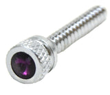 Dash Screws for Freightliner Purple Jewel Chrome 1 1/2" Tall UP#24055 Set of 6