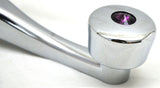 Window Crank Slotted Splined Purple Jewel Chrome Diecast 4.25 Long GG#54974 Each