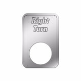 Switch Indicator Light Plate Right Turn for Kenworth Stainless Steel GG#68555
