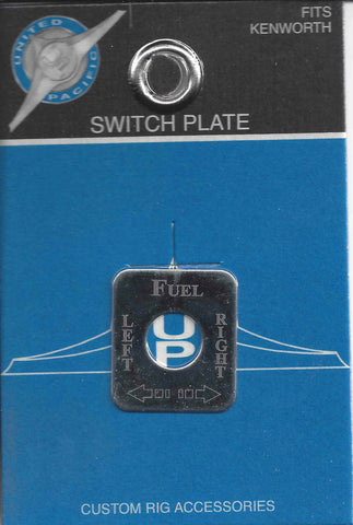 Toggle Switch Plate for Kenworth “Fuel Level” Stainless Steel Etched UP#48252